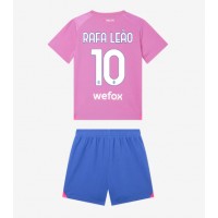 Fotballdrakt Barn AC Milan Rafael Leao #10 Tredjedraktsett 2023-24 Kortermet (+ Korte bukser)